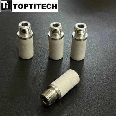 5 Micron M10 gängad luftljuddämpare Sintrat rostfritt stål